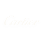 Cartier logo in cursive on light gray background