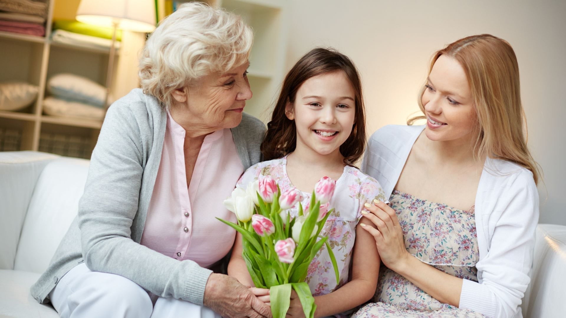 mother grandma and daughter in mother's day