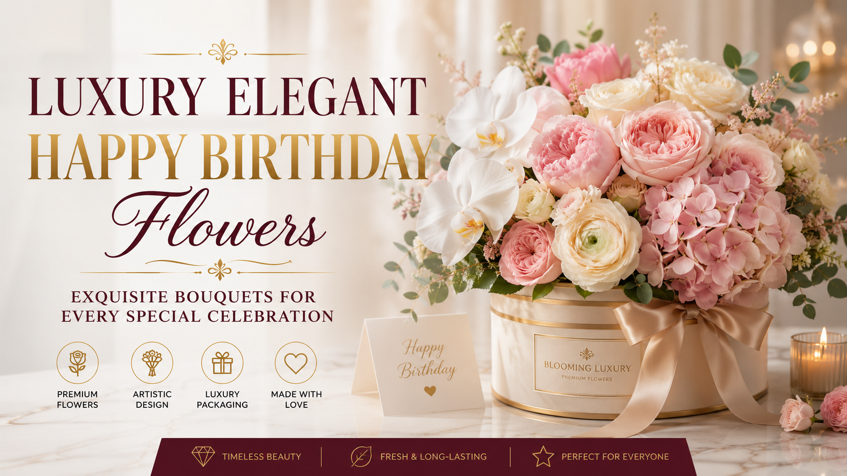 Luxury Elegant Happy Birthday Flowers: Premium Bouquet Ideas