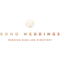 Boho Weddings logo with geometric design